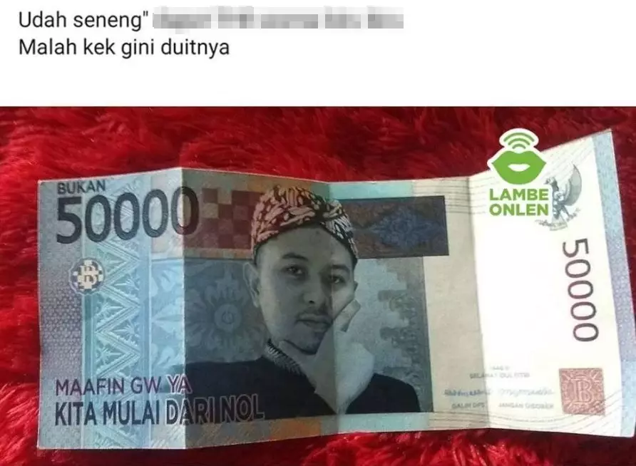 potret lucu ojol nemu uang  Instagram