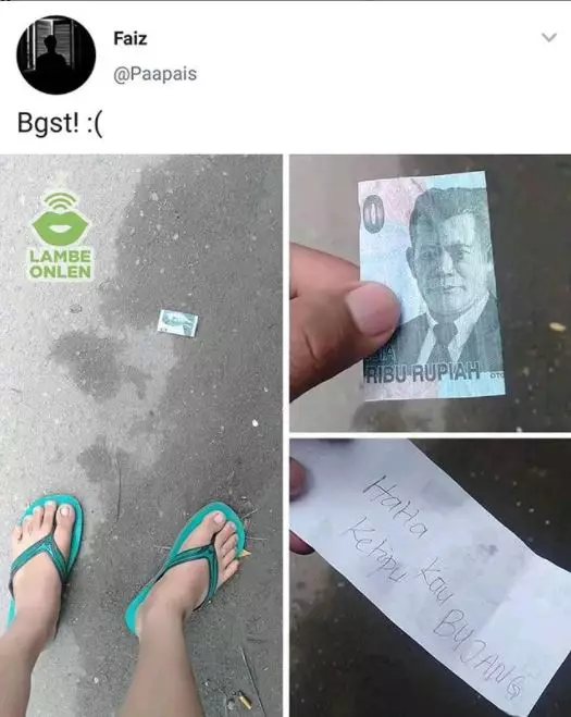 potret lucu ojol nemu uang  Instagram