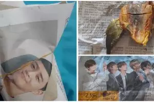 9 Potret lucu seleb Korea ada di bungkus makanan ini bikin geli