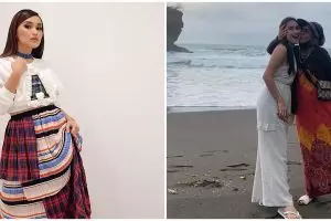 10 Potret liburan Ayu Ting Ting ke pantai, busananya jadi sorotan