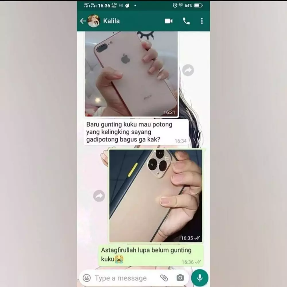 chat lucu pengen pamer © 2020 instagram.com