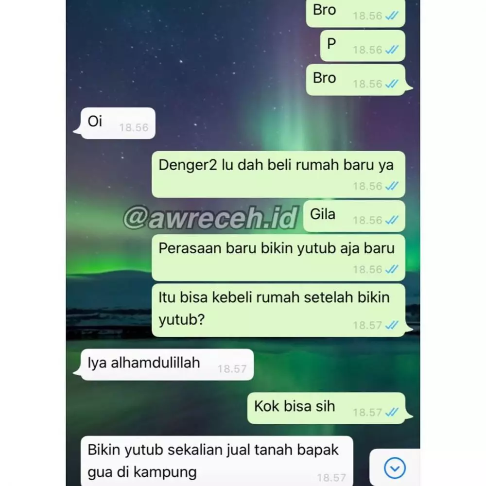chat lucu pengen pamer © 2020 instagram.com