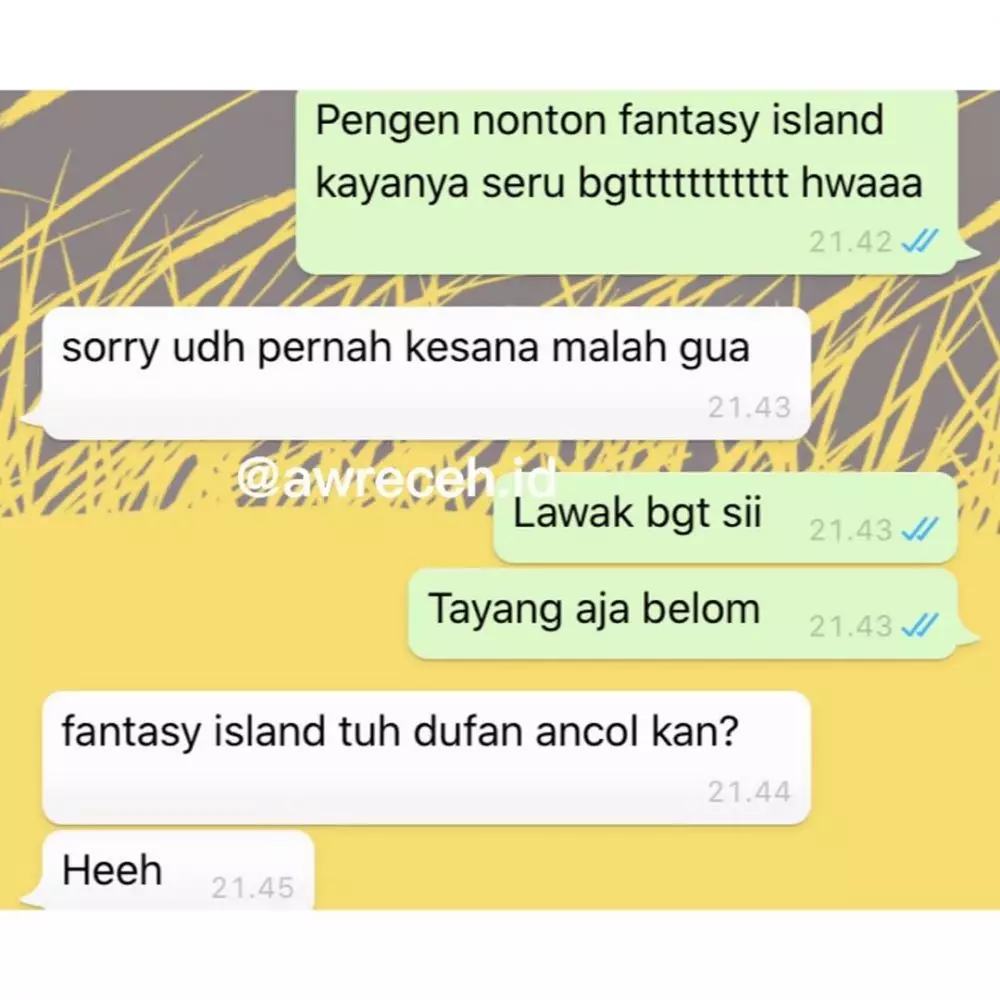 chat lucu pengen pamer © 2020 instagram.com