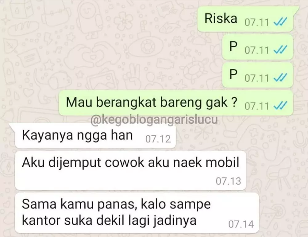 chat lucu pengen pamer © 2020 instagram.com