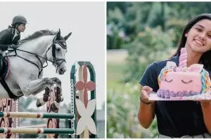8 Pesona Charlotte Ramadhan, atlet berkuda putri Shahnaz Haque