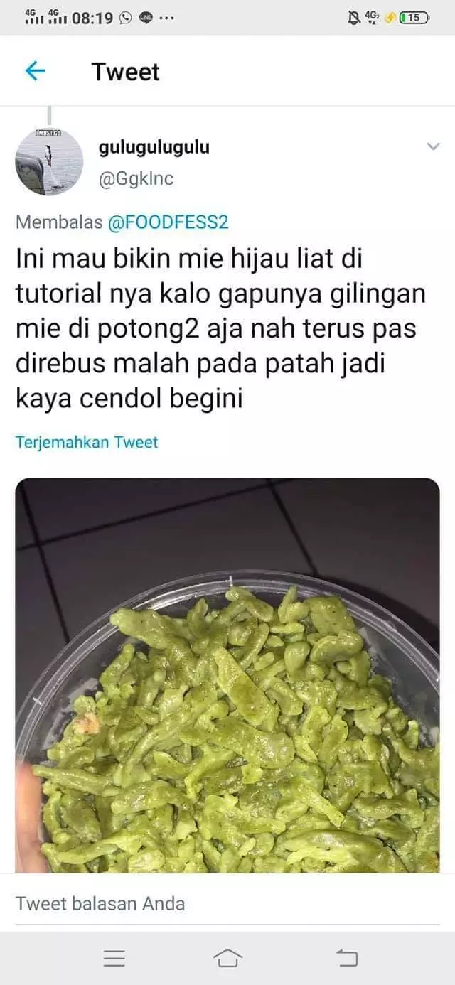 Cuitan kreasi makanan gagal Berbagai sumber