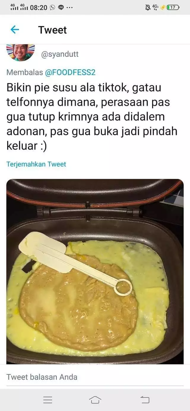Cuitan kreasi makanan gagal Berbagai sumber