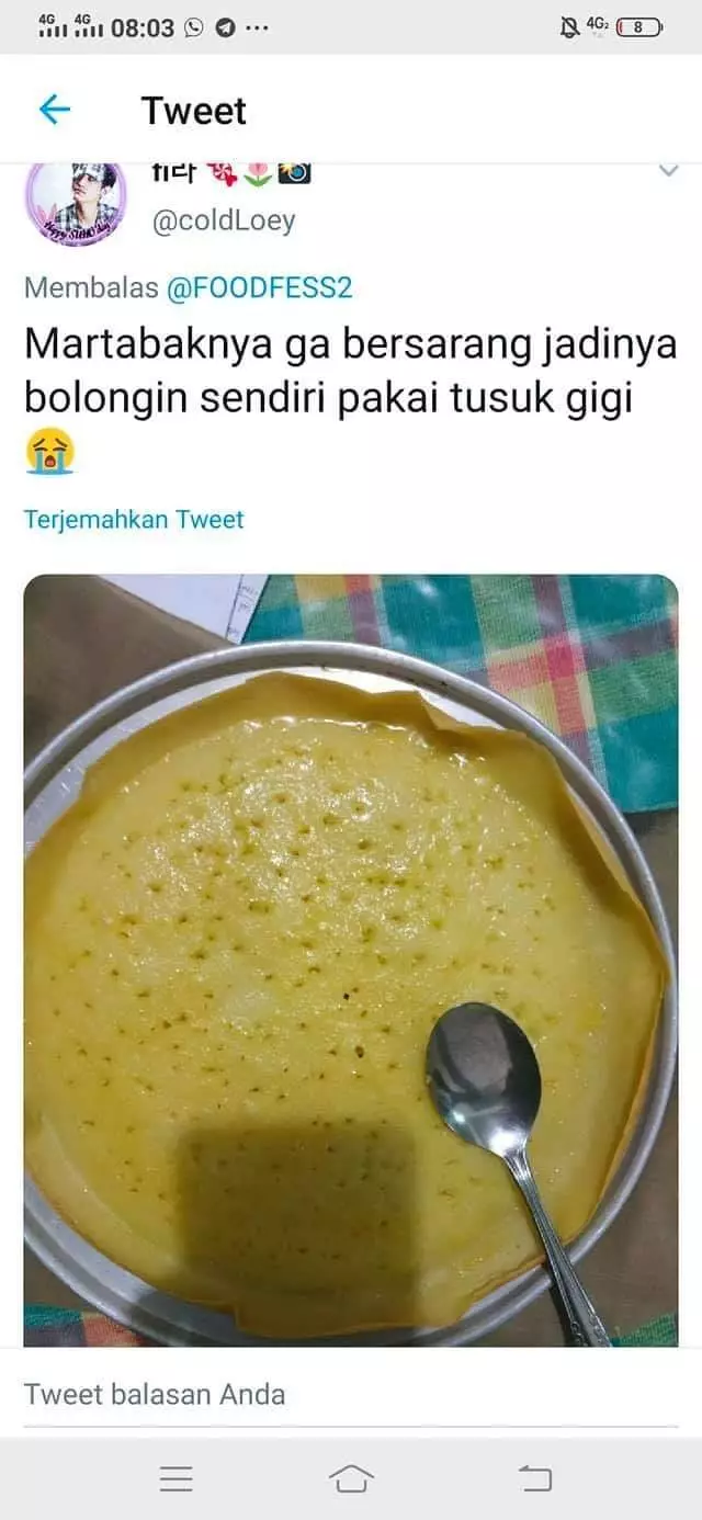 Cuitan kreasi makanan gagal Berbagai sumber