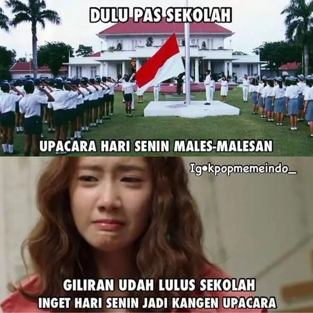 meme upacara sekolah berbagai sumber