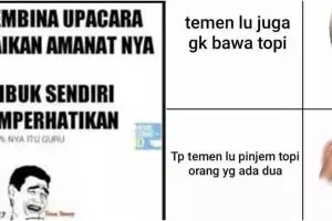 10 Meme lucu momen upacara sekolah ini bikin senyum nostalgia