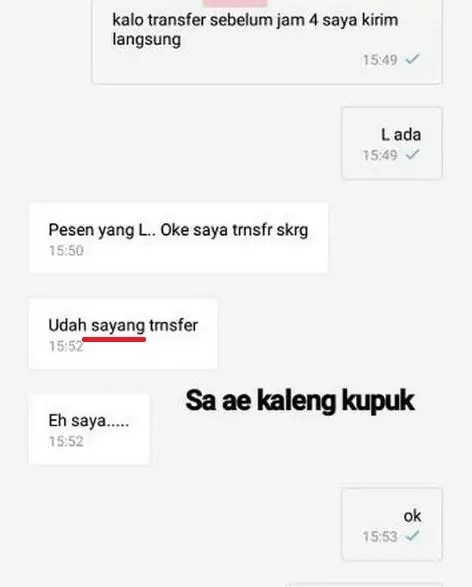 Chat typo antara penjual dan pembeli Instagram