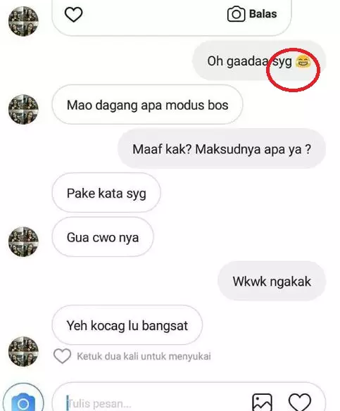 Chat typo antara penjual dan pembeli Instagram