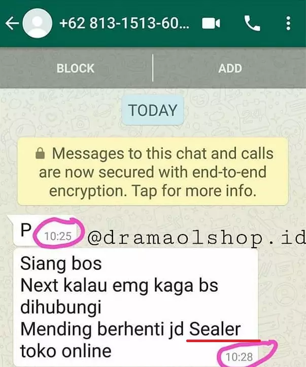 Chat typo antara penjual dan pembeli Instagram