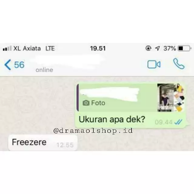 Chat typo antara penjual dan pembeli Instagram