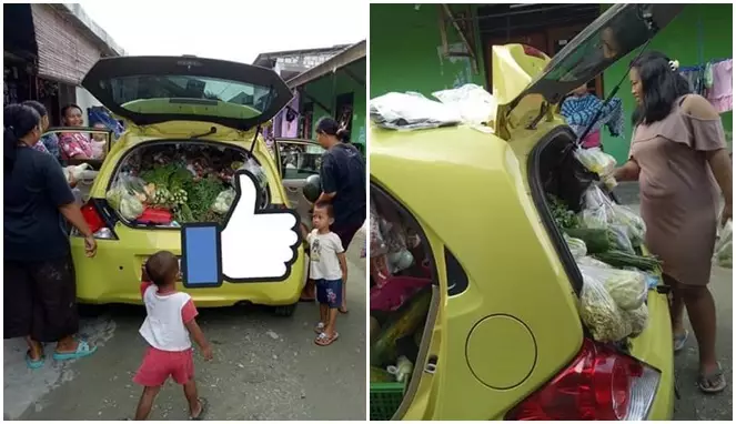 pedagang jualan pakai mobil Instagram