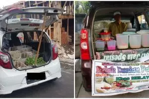 10 Potret pedagang jualan pakai mobil ini lucunya antimainstream