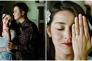7 Momen lamaran Handika Pratama dan Rosiana Dewi, penuh kebahagiaan