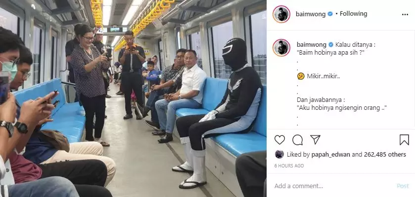 Potret aksi Baim Wong cosplay power rangers © 2020 brilio.net Potret aksi Baim Wong cosplay power rangers © 2020 brilio.net