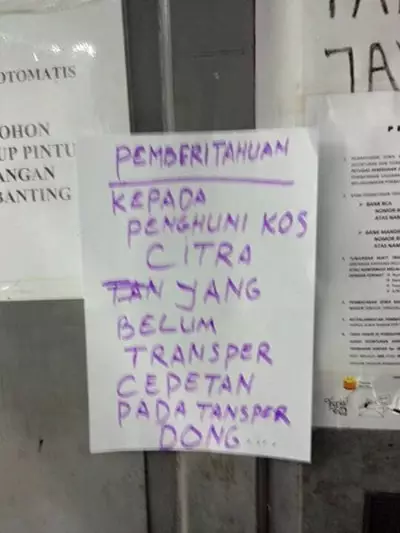 peringatan lucu ibu kos berbagai sumber peringatan lucu ibu kos berbagai sumber