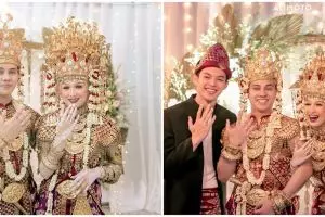 10 Potret haru pernikahan kakak Dinda Hauw yang bertepatan HUT RI