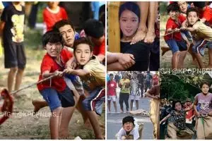 7 Editan seleb Korea lomba 17-an, Kim Soo-hyun balap karung