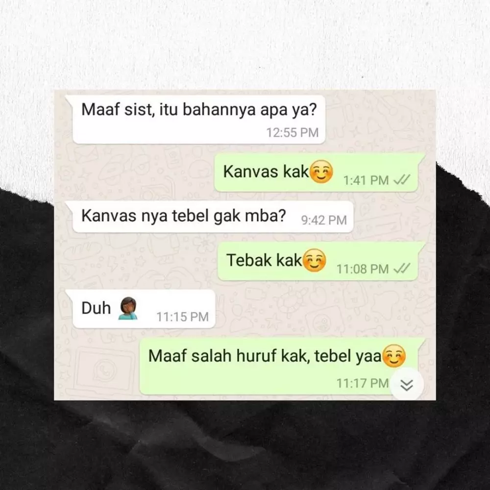 chat lucu penjual online shop iseng © 2020 instagram.com