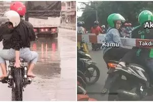 10 Momen apes dibonceng pakai motor ini bikin pengen tepuk jidat