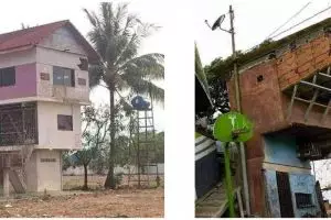 10 Potret nyeleneh desain rumah ini bikin susah nahan tawa