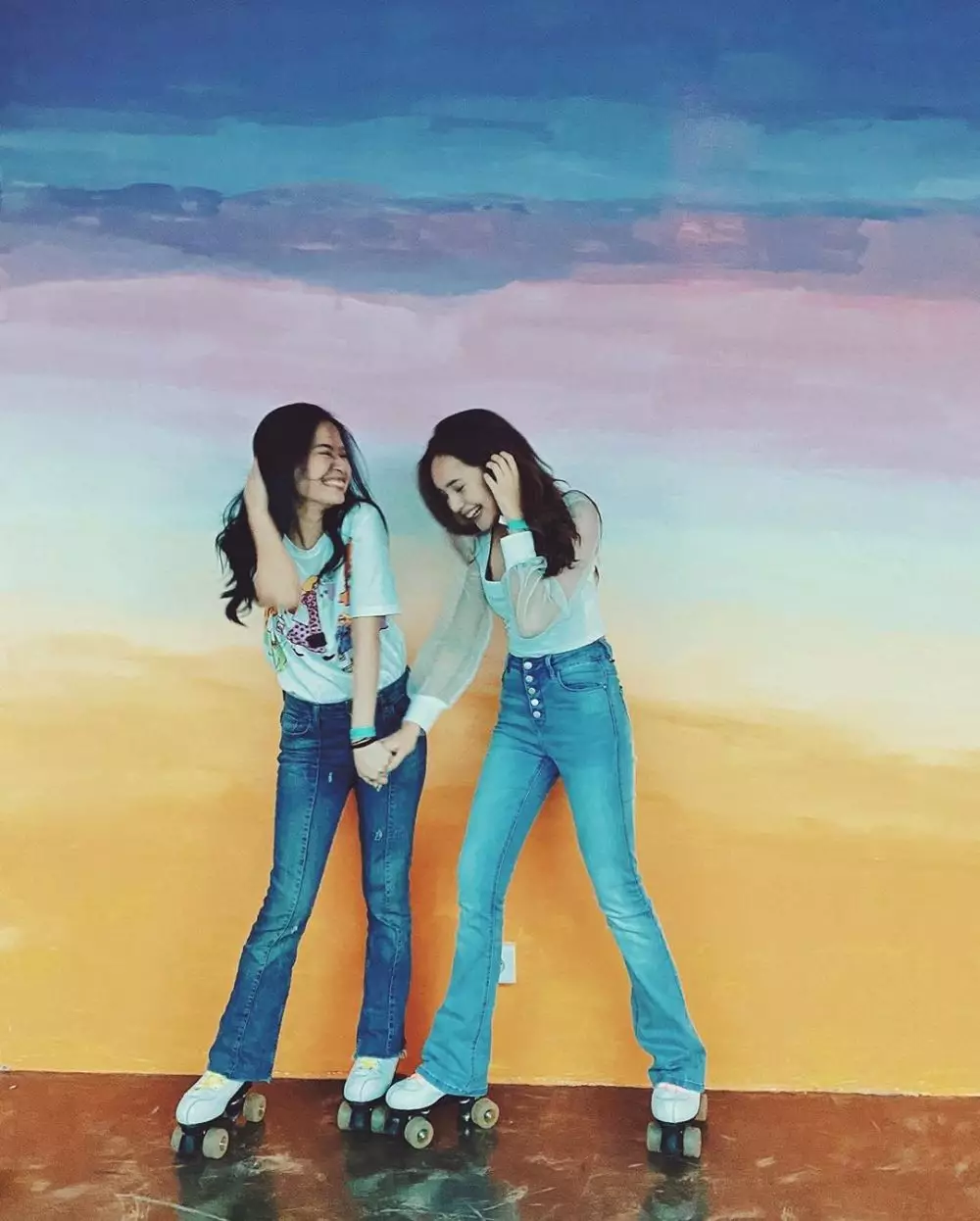 Momen kebersamaan Beby Tsabina, Bio One, Hanggini & Junior Roberts © 2020 Instagram