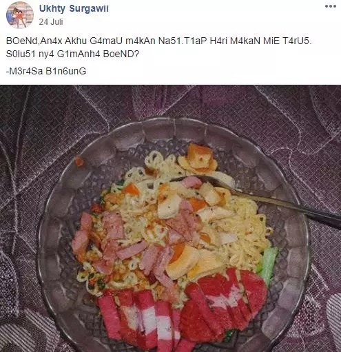 pertanyaan kaum emak di FB Facebook