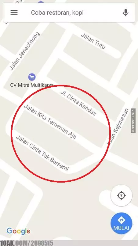 Nama jalan bikin baper   Nama jalan bikin baper