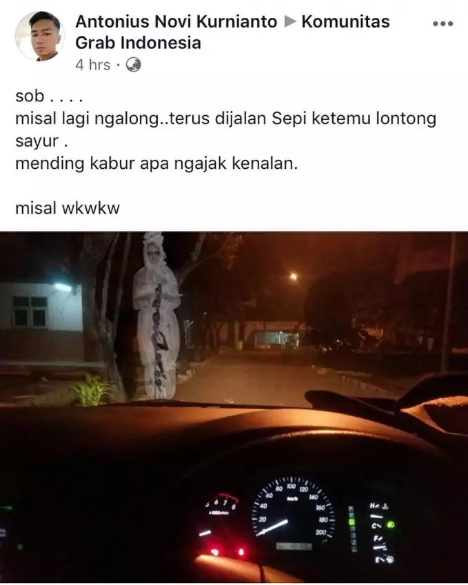 Momen absurd driver ojek online Instagram