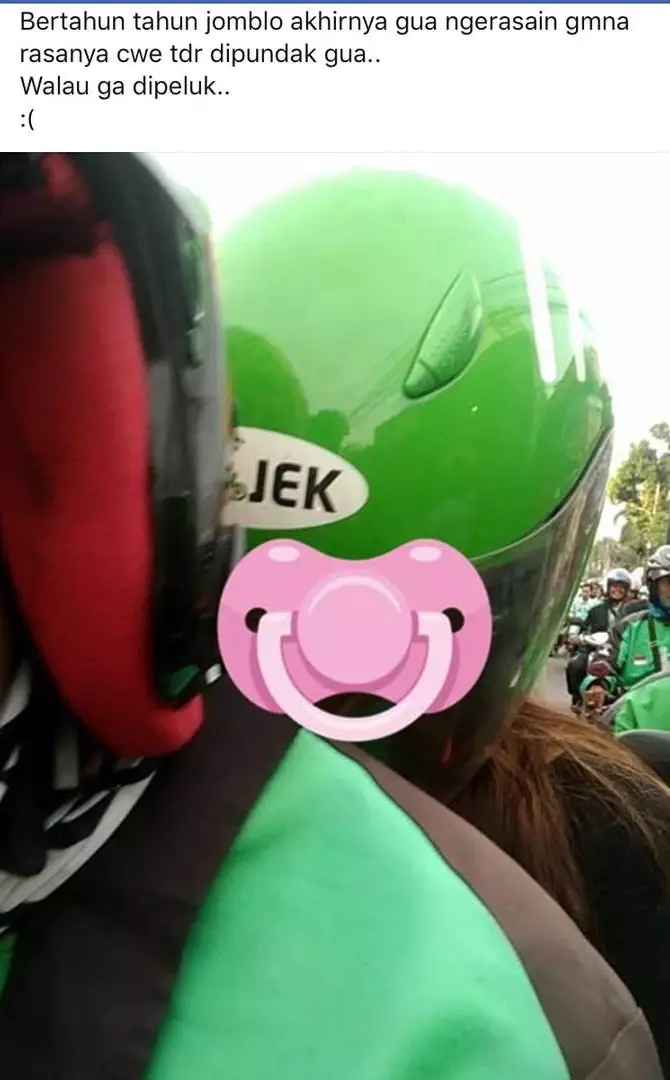 Momen absurd driver ojek online Instagram