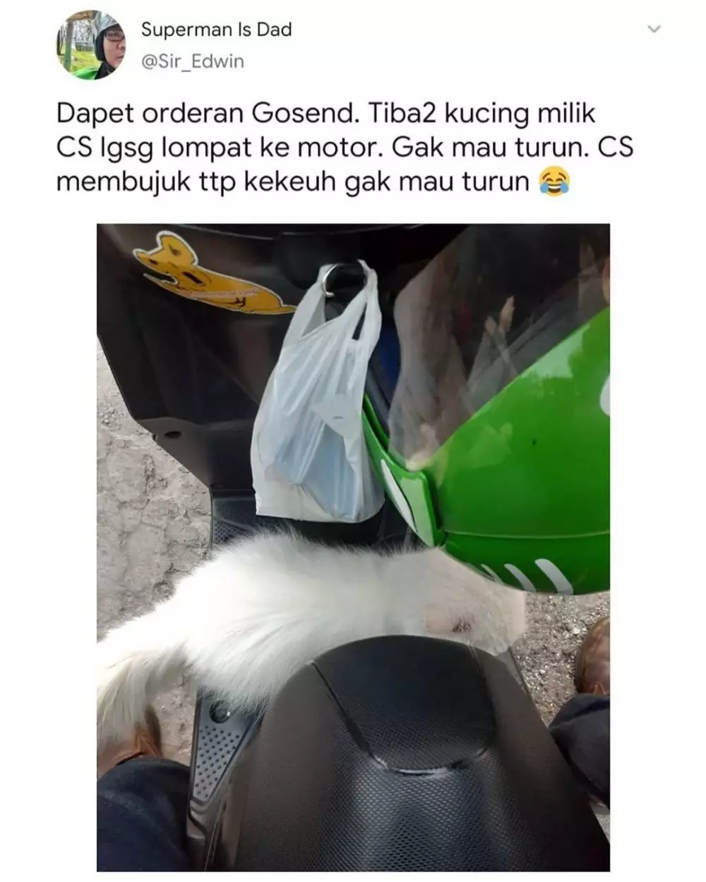 Momen absurd driver ojek online Instagram