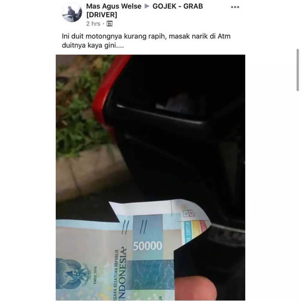Momen absurd driver ojek online Instagram