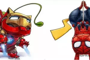 8 Potret karakter Pokemon dipadukan dengan superhero, imut & keren