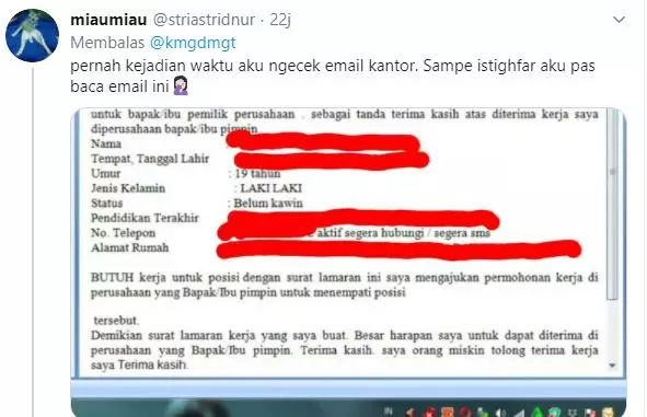 jobseeker absurd Twitter