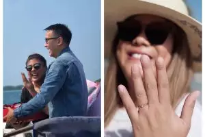 6 Momen Regina Idol dilamar kekasih di atas kapal, romantis abis