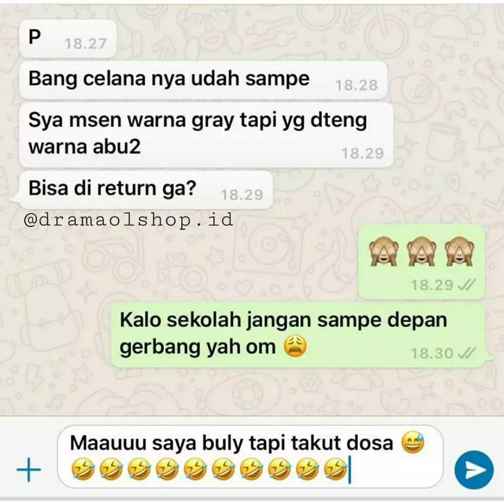 chat lucu bingung belanja olshop © 2020 instagram.com chat lucu bingung belanja olshop © 2020 instagram.com