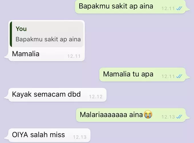 Chat lucu murid belajar online Twitter