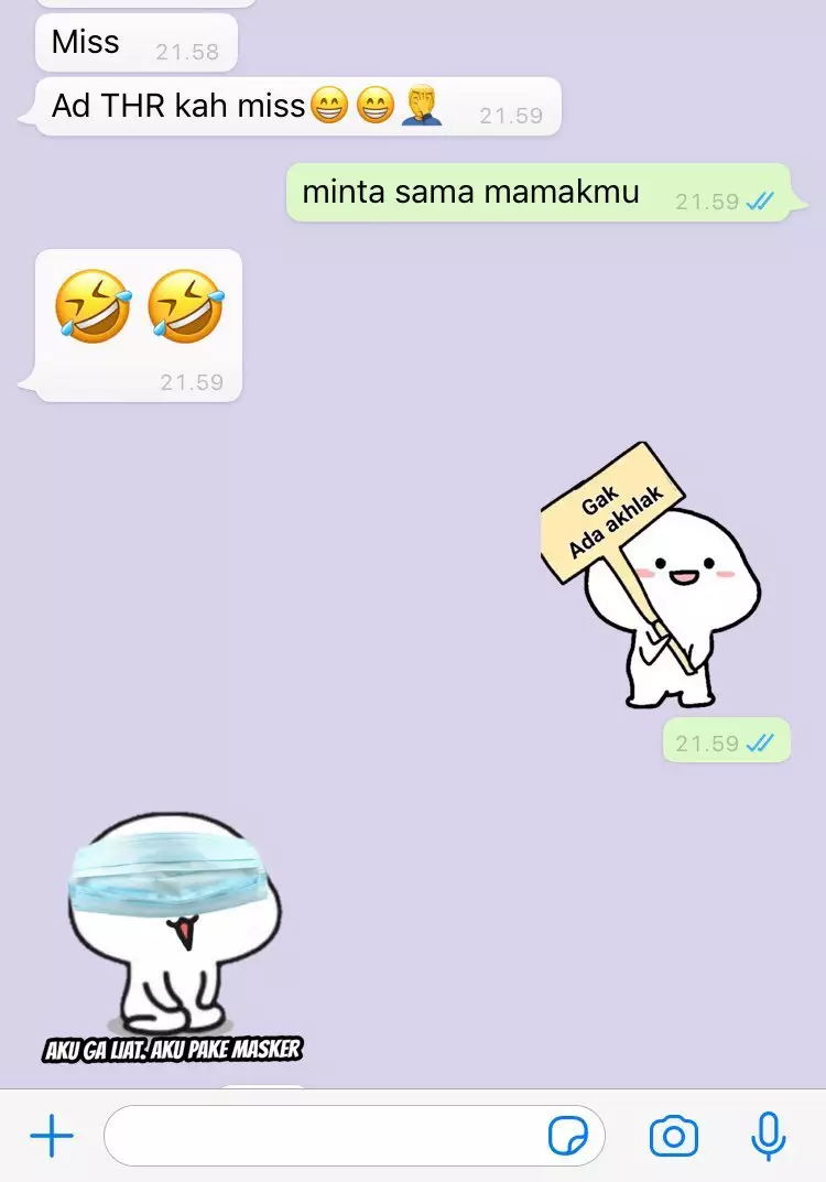 Chat lucu murid belajar online Twitter