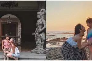 9 Momen liburan Gempi dan Gisella Anastasia, nikmati sunset berdua