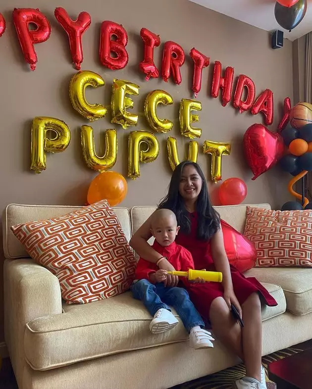 Momen anak sambung Bella Shofie ulang tahun Instagram/@bellashofie_rigan