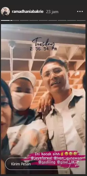 Momen pertama kali Gading Marten bertemu Wijin © 2020 Instagram