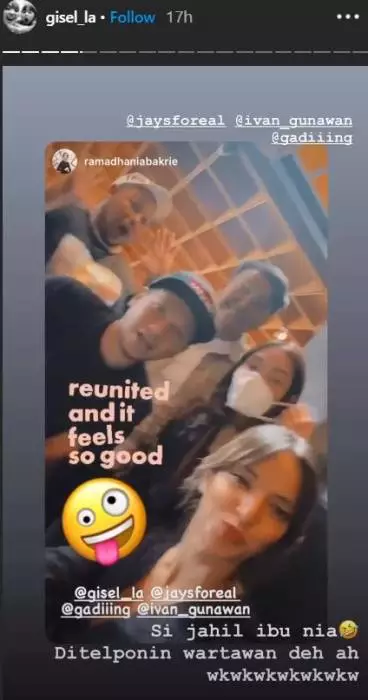 Momen pertama kali Gading Marten bertemu Wijin © 2020 Instagram