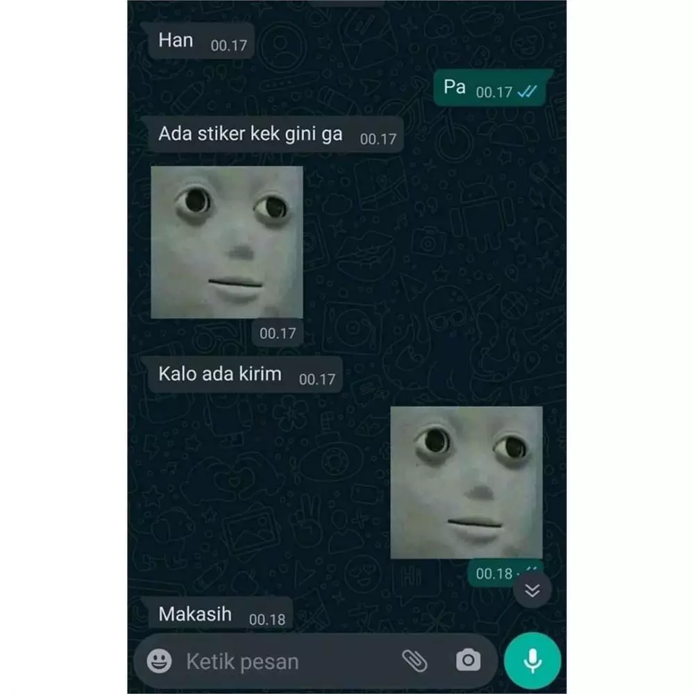 chat WA lucu teman nggak fokus © 2020 instagram.com