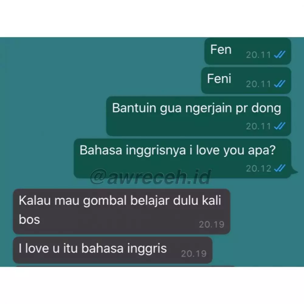 chat WA lucu teman nggak fokus © 2020 instagram.com