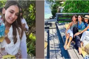 7 Momen seru Luna Maya rayakan ulang tahun di pinggir pantai