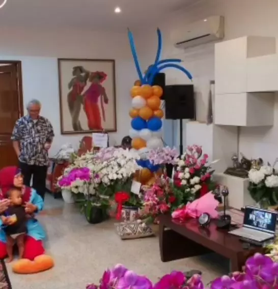 Momen ulang tahun Sri Mulyani ke-58 © 2020 Instagram/smindrawati