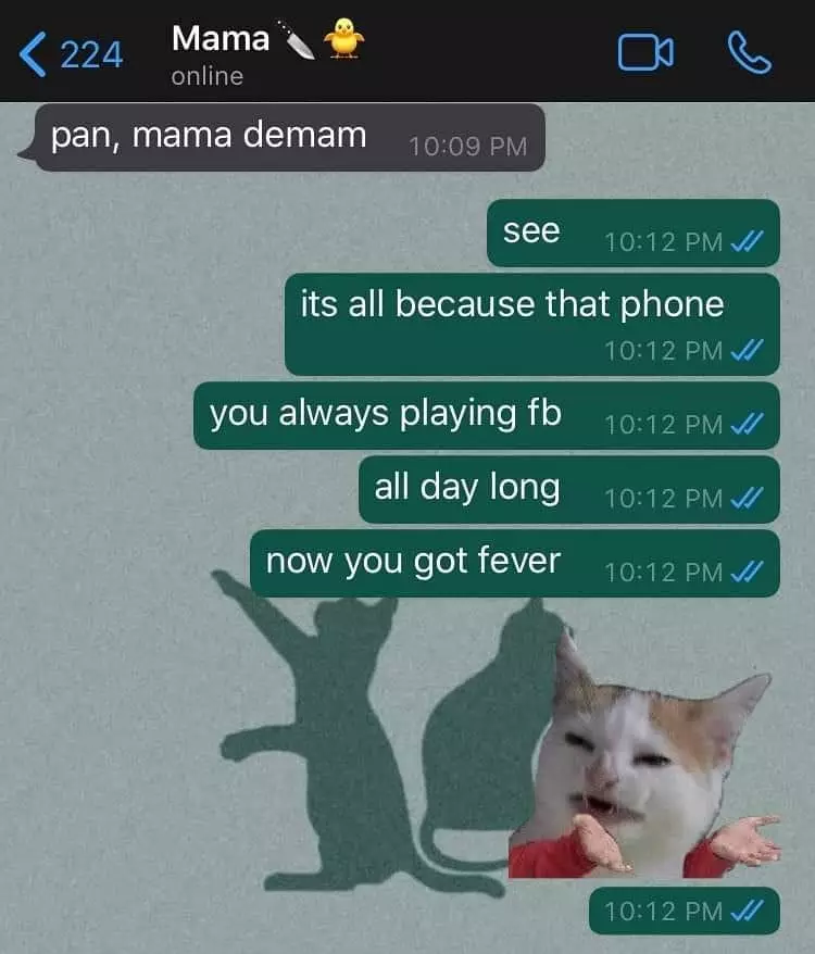 chat gara-gara pakai medsos © 2020 instagram.com